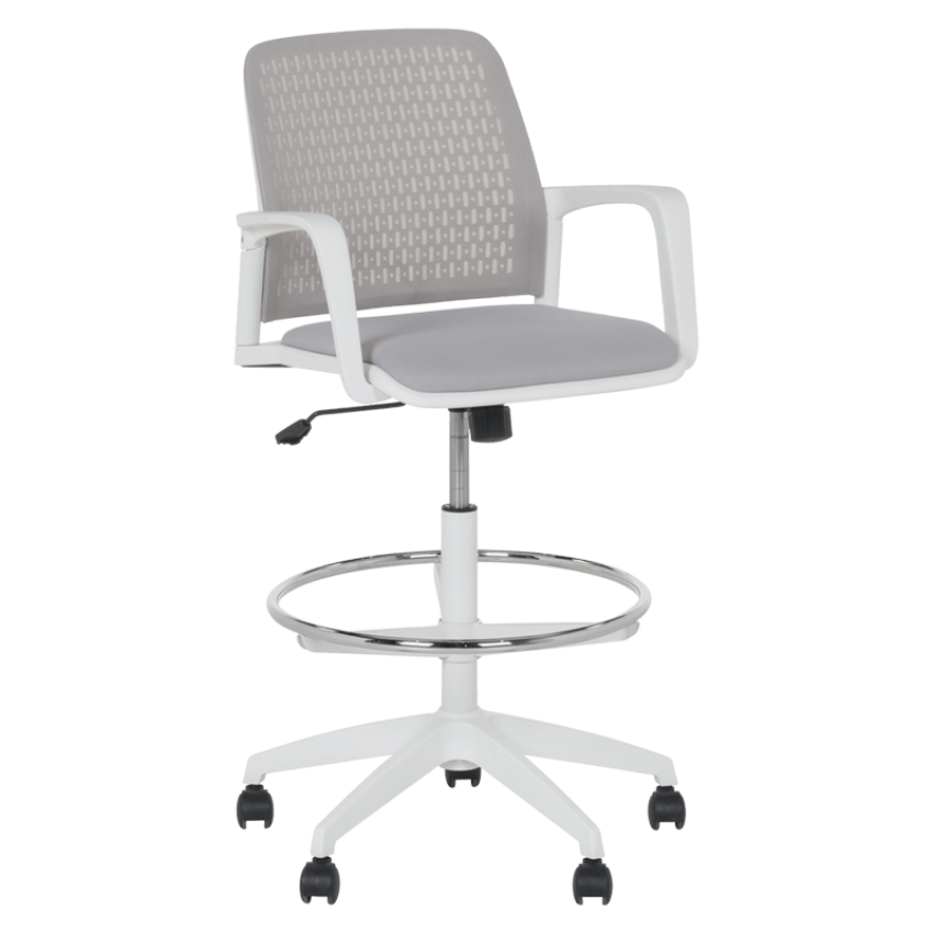 Работен офис стол Carmen 7556 W - светлосив