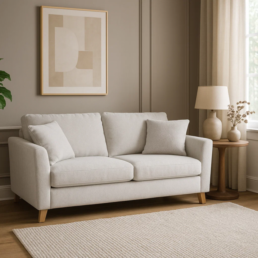 Разтегателен диван - тройка FIZI  - светлосив E05