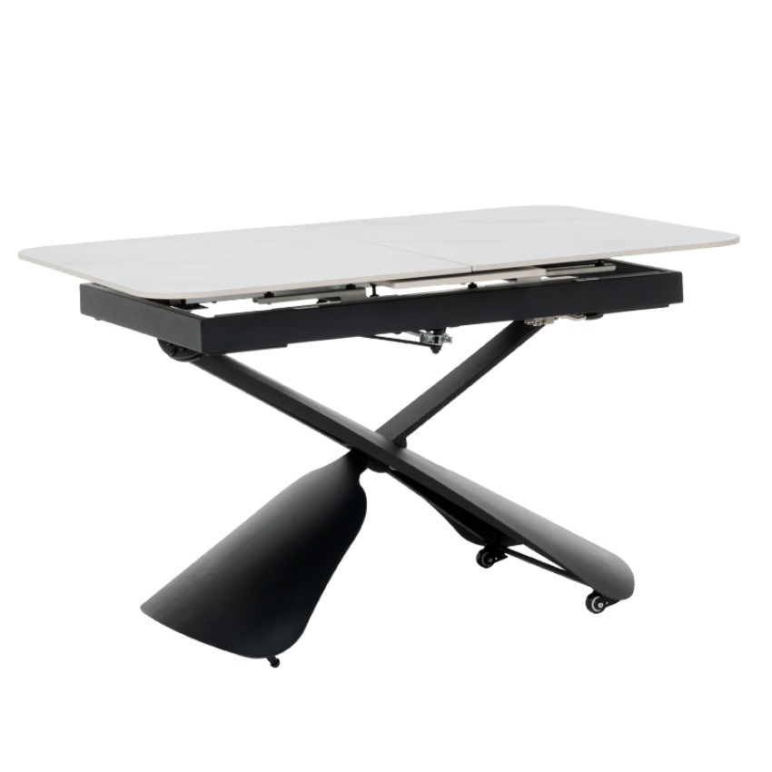 Разтегателна маса с повдигащ механизъм CAGUA - бяла