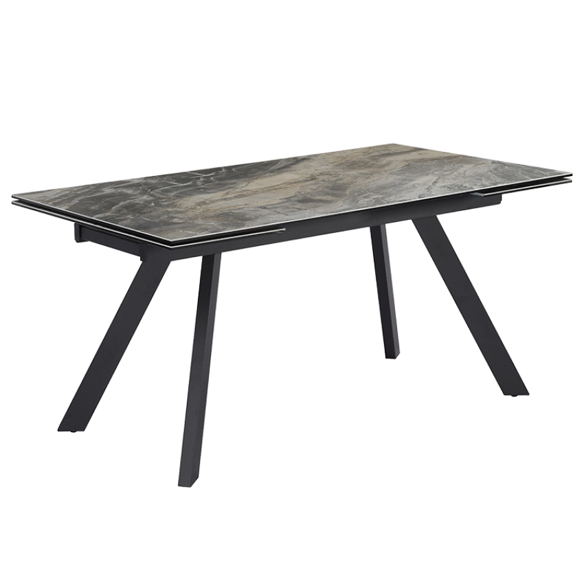 Разтегателна трапезна маса BARCIN - сив / кафяв