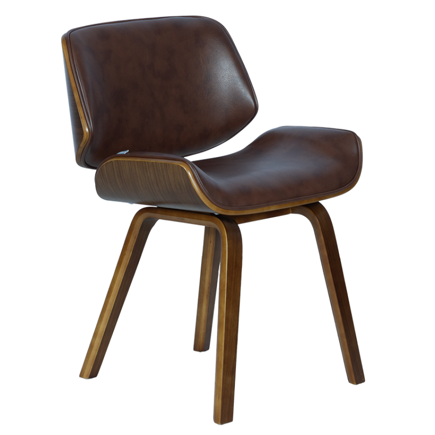 Трапезен стол Carmen 9976 - орех-искрящо кафяв