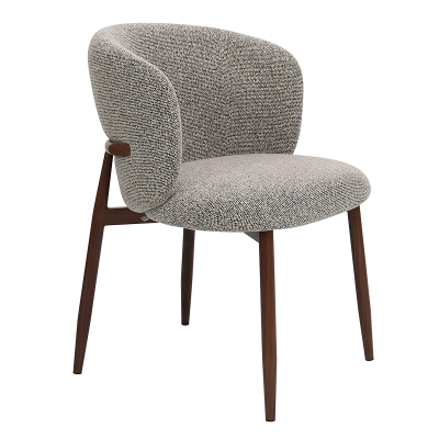 Трапезен стол LETEN - черен-кафяв 170 WAL