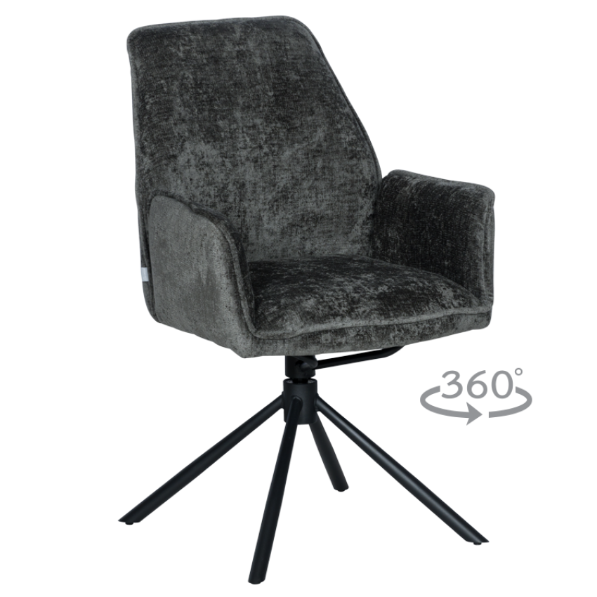 Трапезен стол PRATO - тъмносив