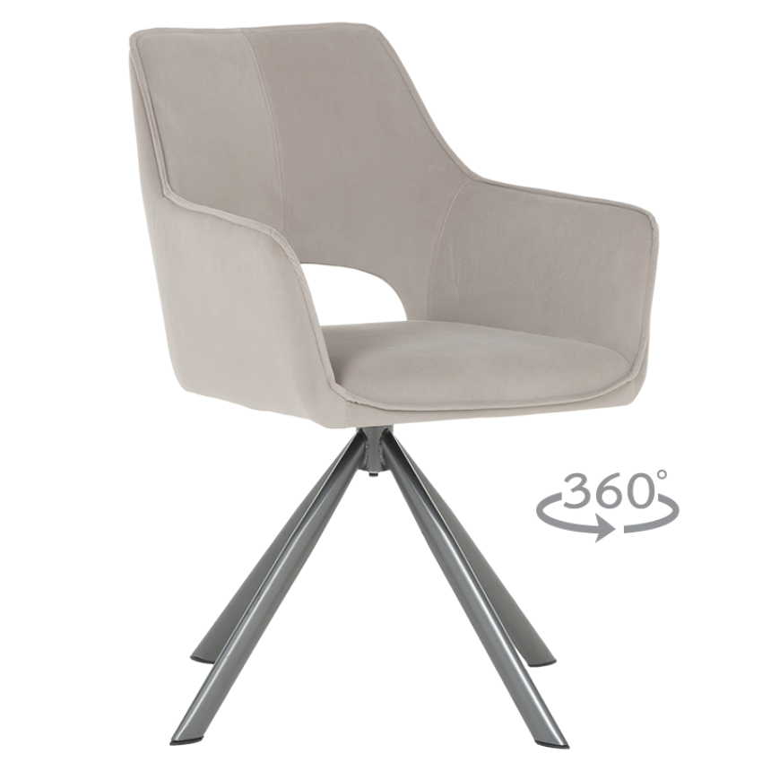 Трапезен стол READING 2 - светлосив MJ 3