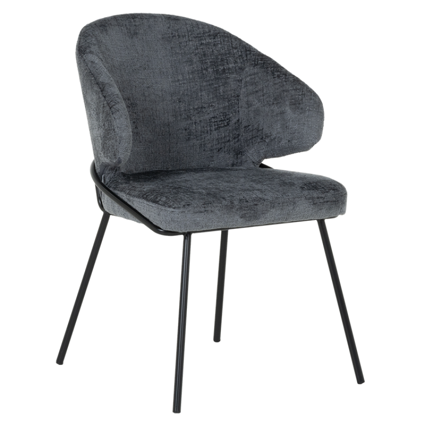 Трапезен стол RENO - сиво-син