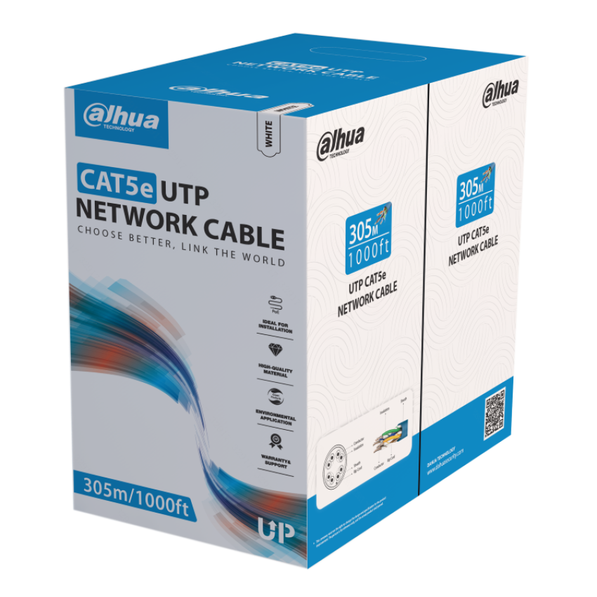 UTP кабел Dahua PFM920I-6UN-C  CAT6 PFM920I-6UN-C 305м - бял