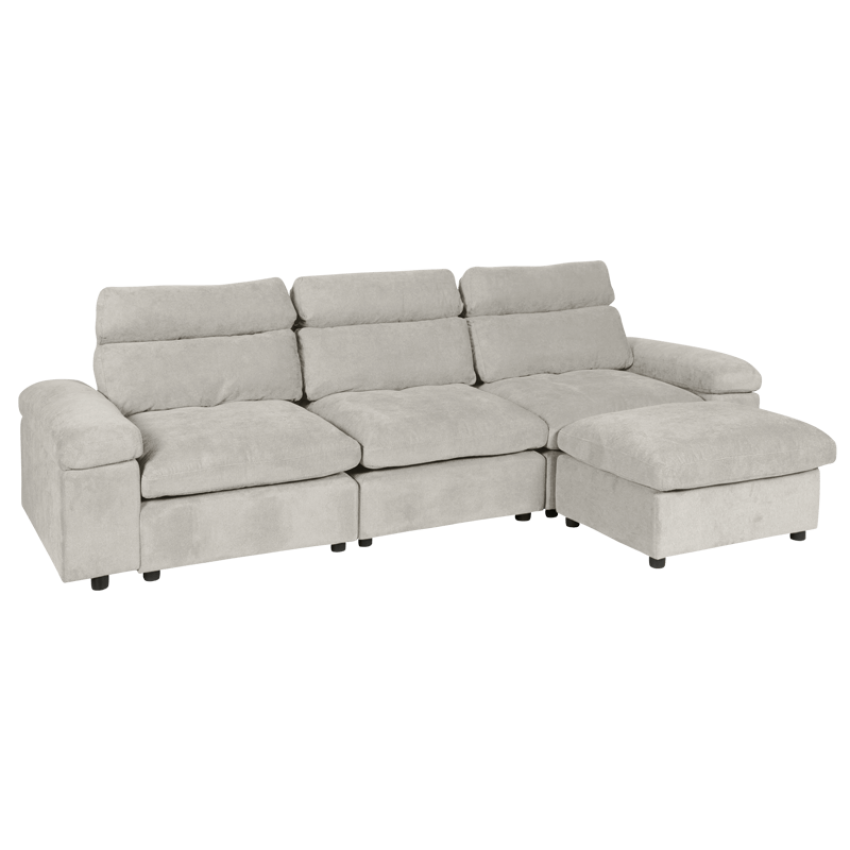 Ъглов диван POKO - шампанско C02