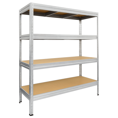 Метален стелаж MEGA 177x90x45 см, до 600 кг на рафт - цинк